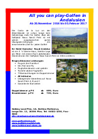 Gratis Golfen in Andalusien
